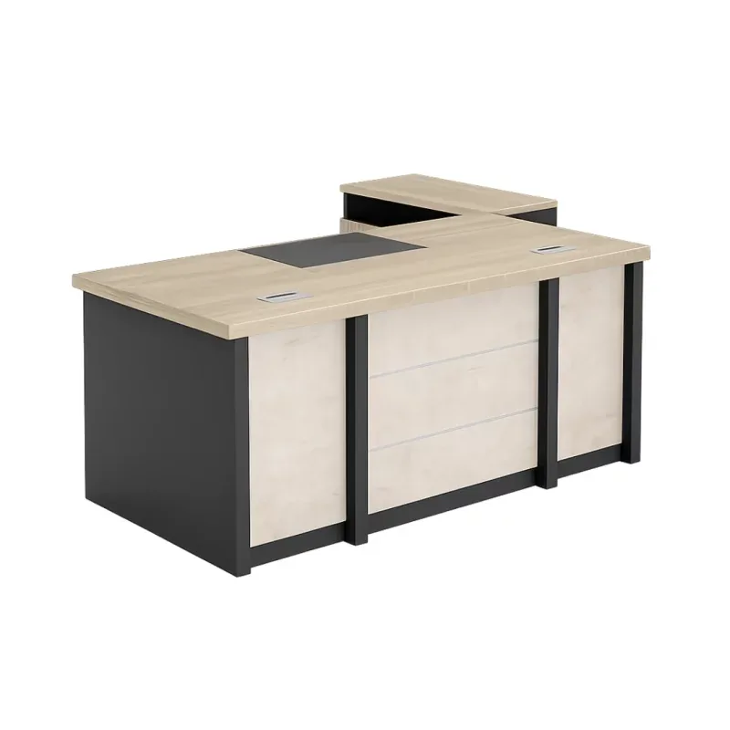 Birou Managerial Kendall cu Panou Frontal Decorativ 1800x800x750mm