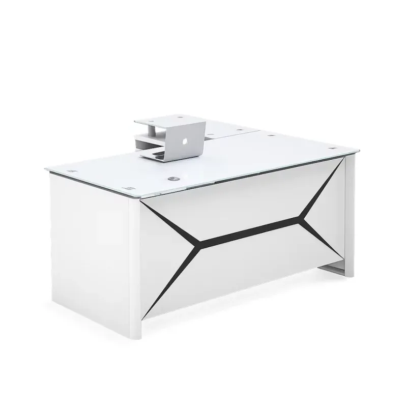 Birou Managerial Iluma 160x80x75cm Super White