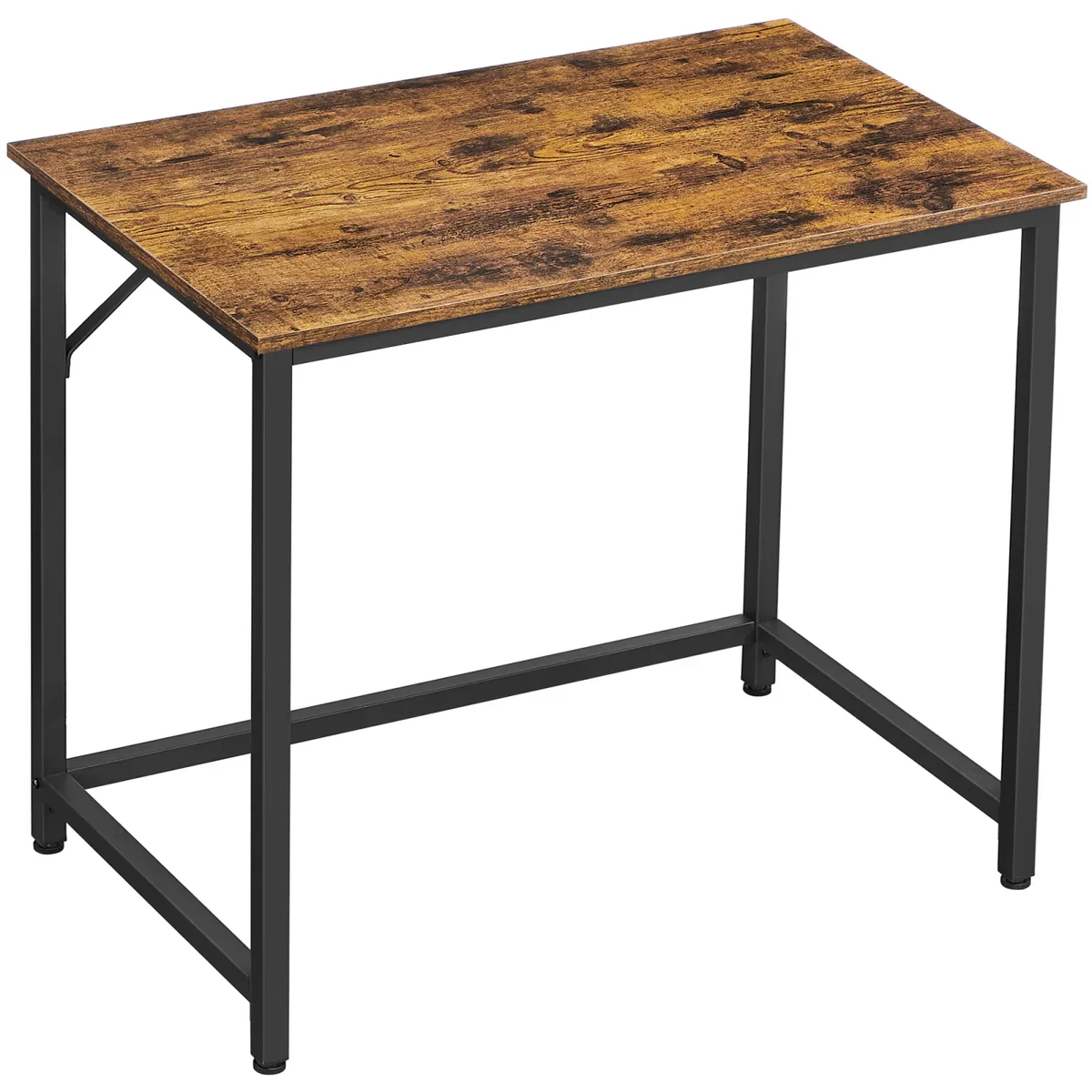 Birou PC Brius 80x50x76cm Industrial Compact Maro Rustic