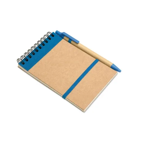 Bloc Notes cu Pix Midocean A6 Reciclat Spirala 140 Pagini
