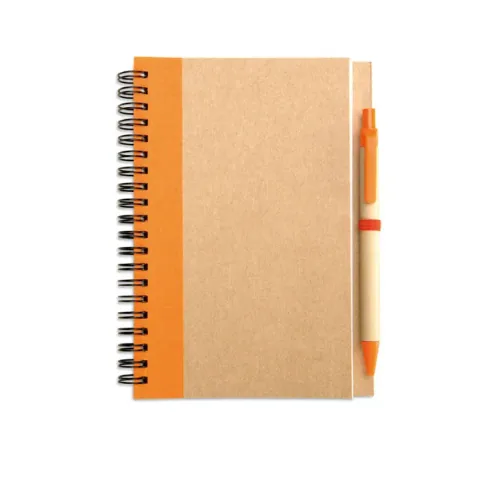 Bloc Notes Midocean B6 Reciclat cu Spirala si Pix