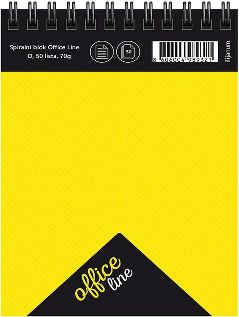Blocnotes cu Spirală Ilijanum Office Line A6 50 Foi Rânduri Largi