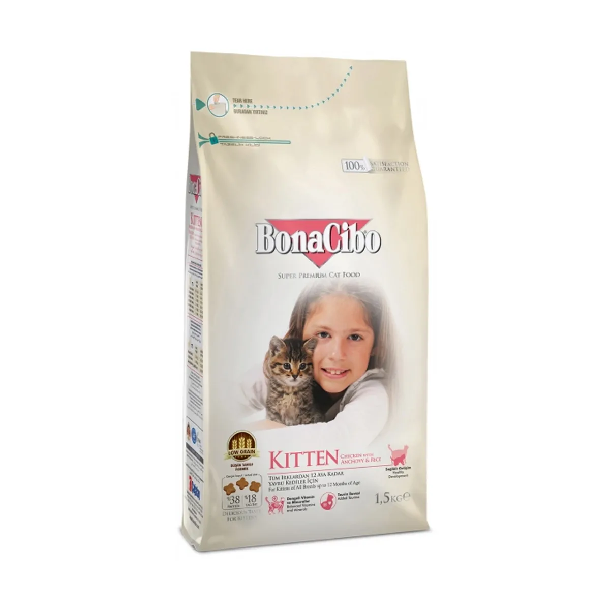 BonaCibo Kitten ChickenRice with Anchovy 15kg