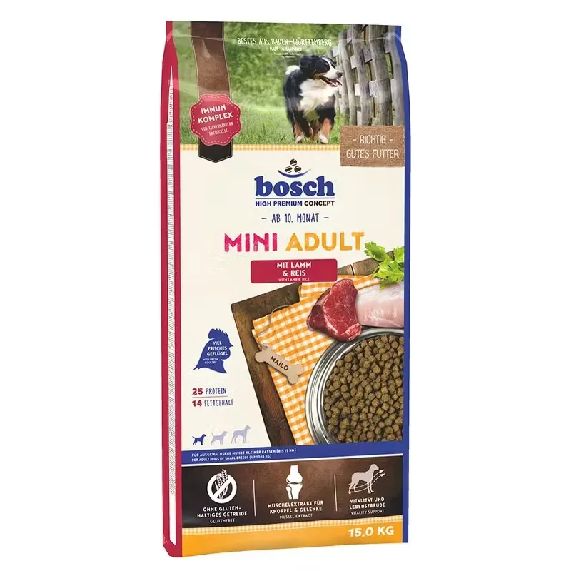 Hrana Caini Bosch Adult Mini Miel si Orez 15kg