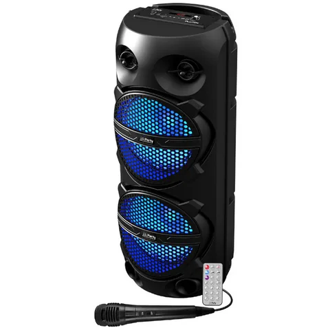Boxa Portabila Party 2x8/20cm 100W TWS Bluetooth FM USB MicroSD Negru