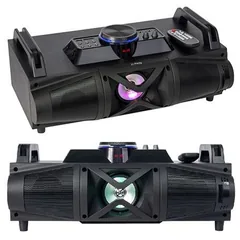 Sistem Portabil Party 3 Cai 20W RMS Bluetooth USB SD FM Negru