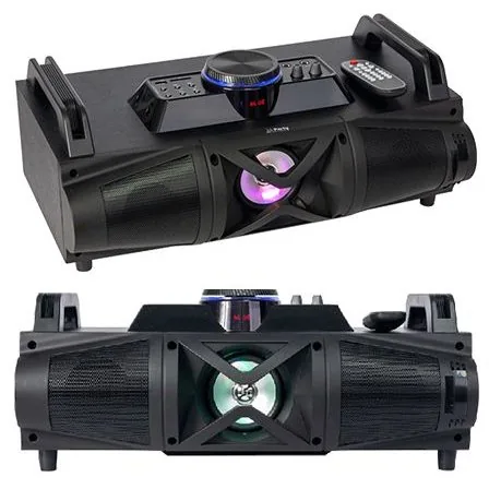 Sistem Portabil Party 3 Cai 20W RMS Bluetooth USB SD FM Negru