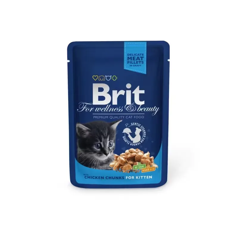 Hrana Umeda Pisici Brit Premium Cat Junior Pui 100g Plic