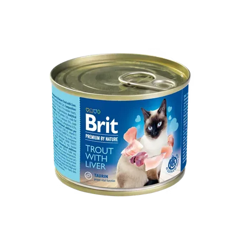 Pate Pentru Pisici Brit Premium By Nature Pastrav Cu Ficat 200g