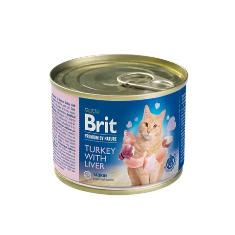 Pate pentru Pisici Brit Premium By Nature Curcan cu Ficat 200g