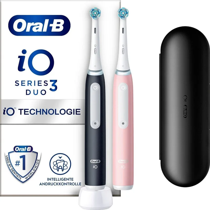 Braun Oral-B iO Series 3N Duo Matt Black + Blush Pink
