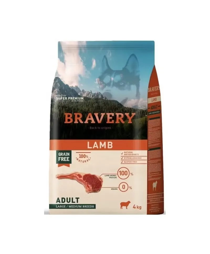 Hrana Uscata Caini Bravery Dog Adult Mediu-Mare Miel 4kg