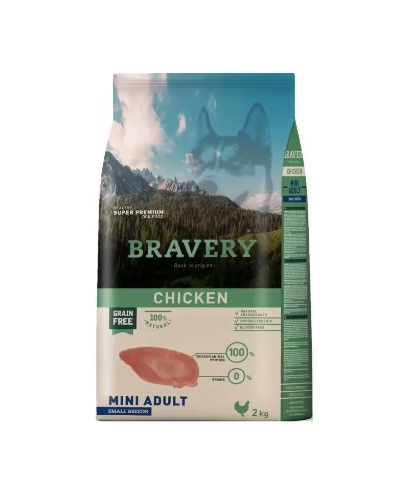 Hrana Uscata Caini Bravery Dog Mini Adult Pui 2kg