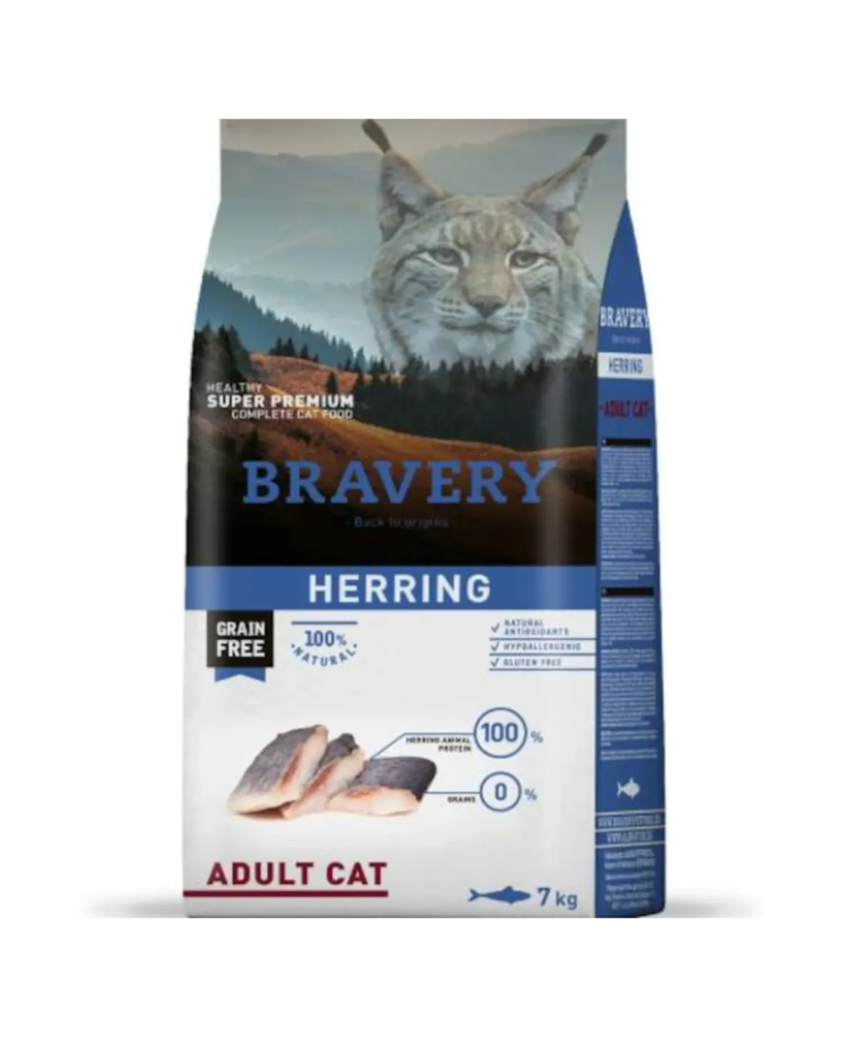 Hrana Uscata pentru Pisici Bravery Adult Cat Hering 7kg
