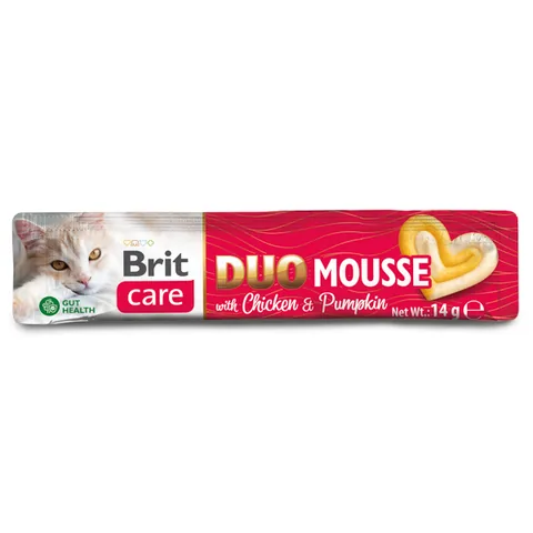 Brit Care Cat Creamy Duo Mousse Pui si Dovleac 4x14g
