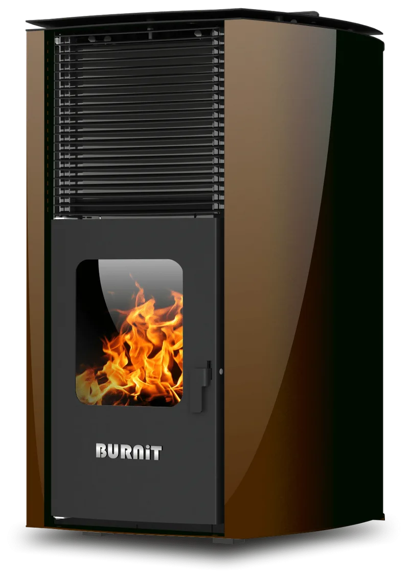 Burnit Advant Novation Brown 25kW Termosemineu Pe Peleti 160mp