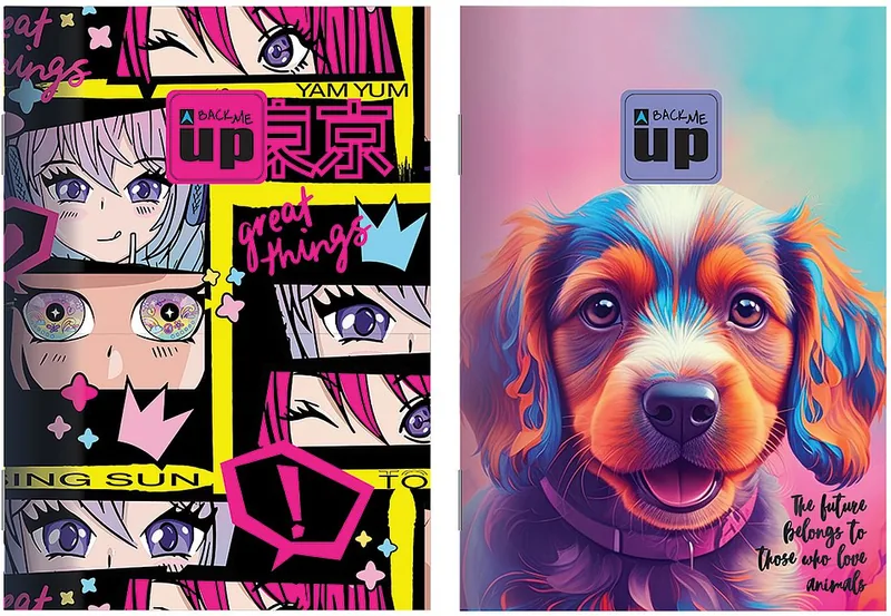 Caiet Back Me Up Anime Puppy A4 50 Coli Sortiment