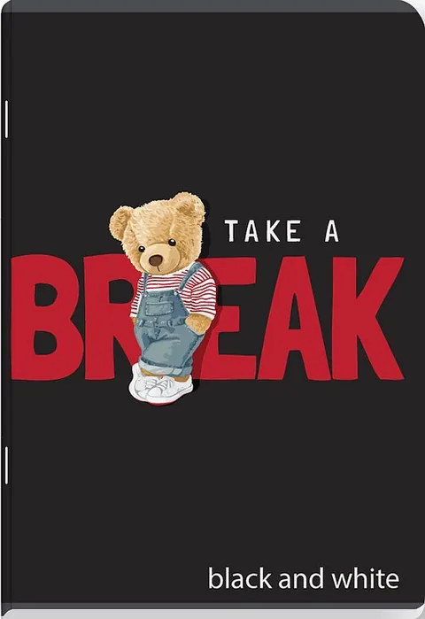 Caiet Black&White Bear A5 40 File Dictando Cusut Model Asortat