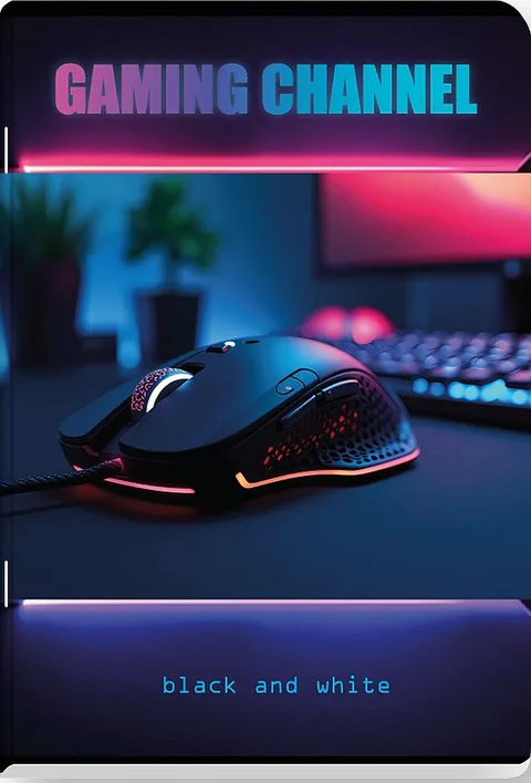 Caiet Black&White Gaming Channel A4 60 Foi Rânduri Largi Sortiment