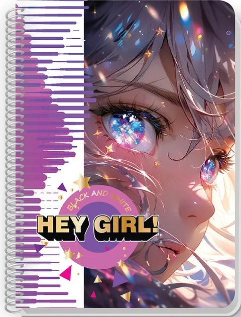 Caiet Black&White Manga Girl 80 Foi A4 Spiralat Sortiment
