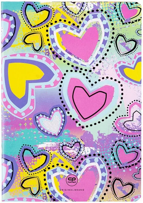 Caiet Cool Pack Pastel Hearts A5 32 Coli Patratele Mici
