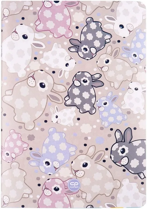 Caiet Cool Pack White Bunny A5 32 Coli Rânduri Înguste Colorate