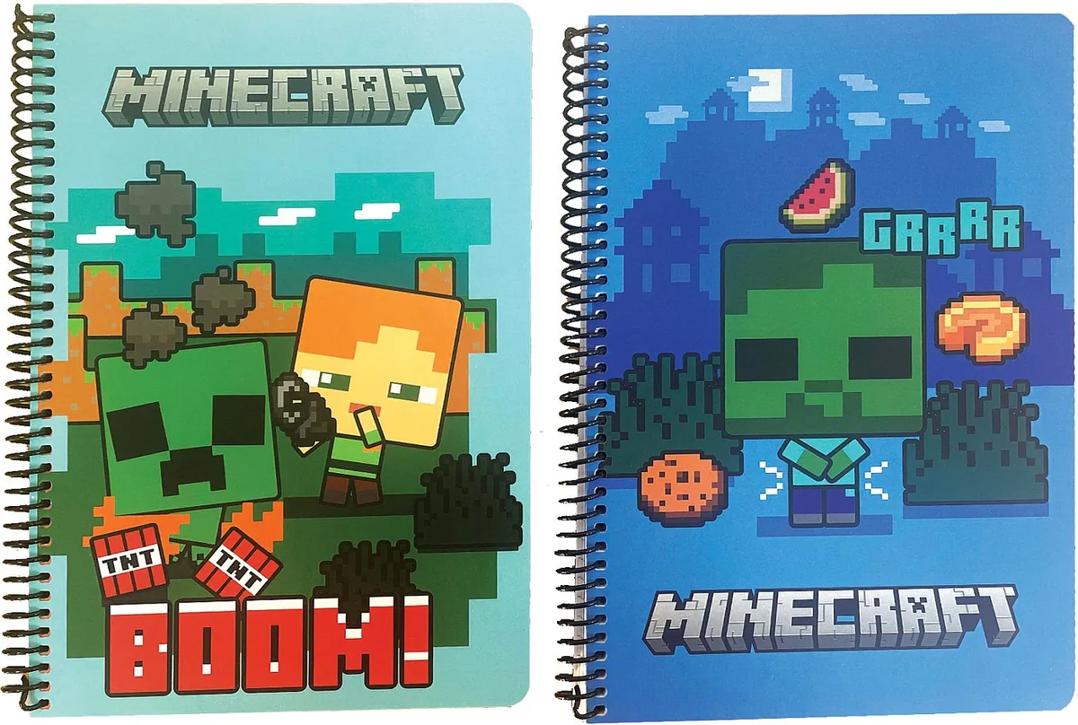 Caiet cu Spira Gim Minecraft Chibi B5 70 Foi Sortiment