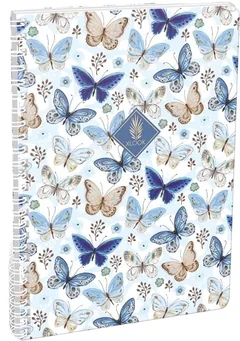 Caiet cu Spiră Lizzy Card Xrcise Look Butterflies A4 Pătrățele Mici