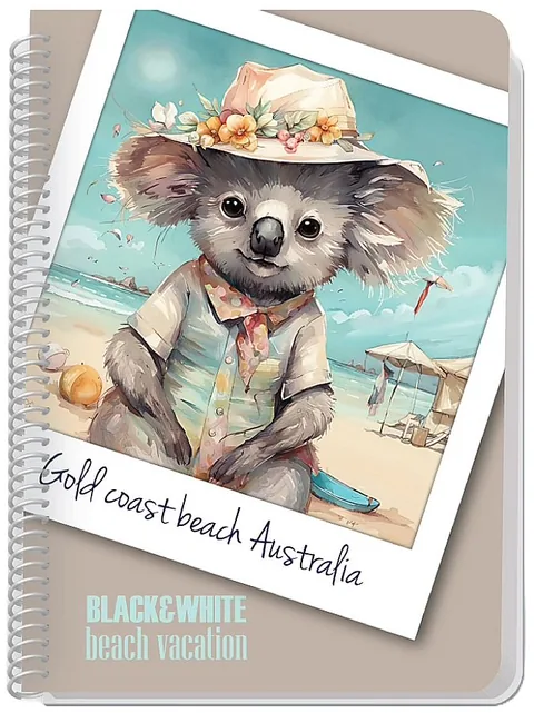 Caiet cu Spirala Black&White Beach Vacation A5 60 Foi Sortiment