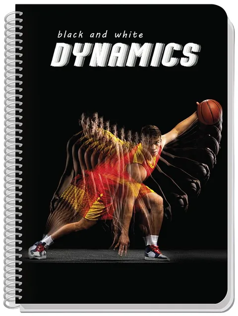 Caiet cu Spirala Black&White Dynamics A5 80 Coli Randuri Late Sortiment