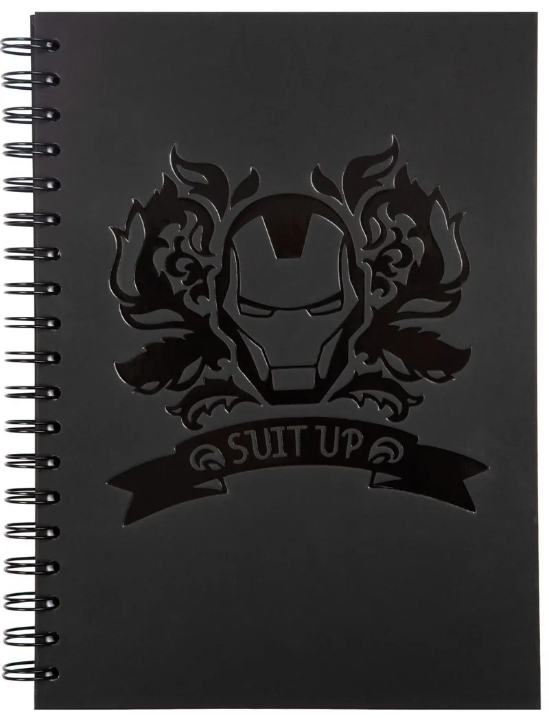 Caiet cu Spirală Cool Pack Disney 100 Iron Man B5 100 Foi Pătrățele Mici Negru