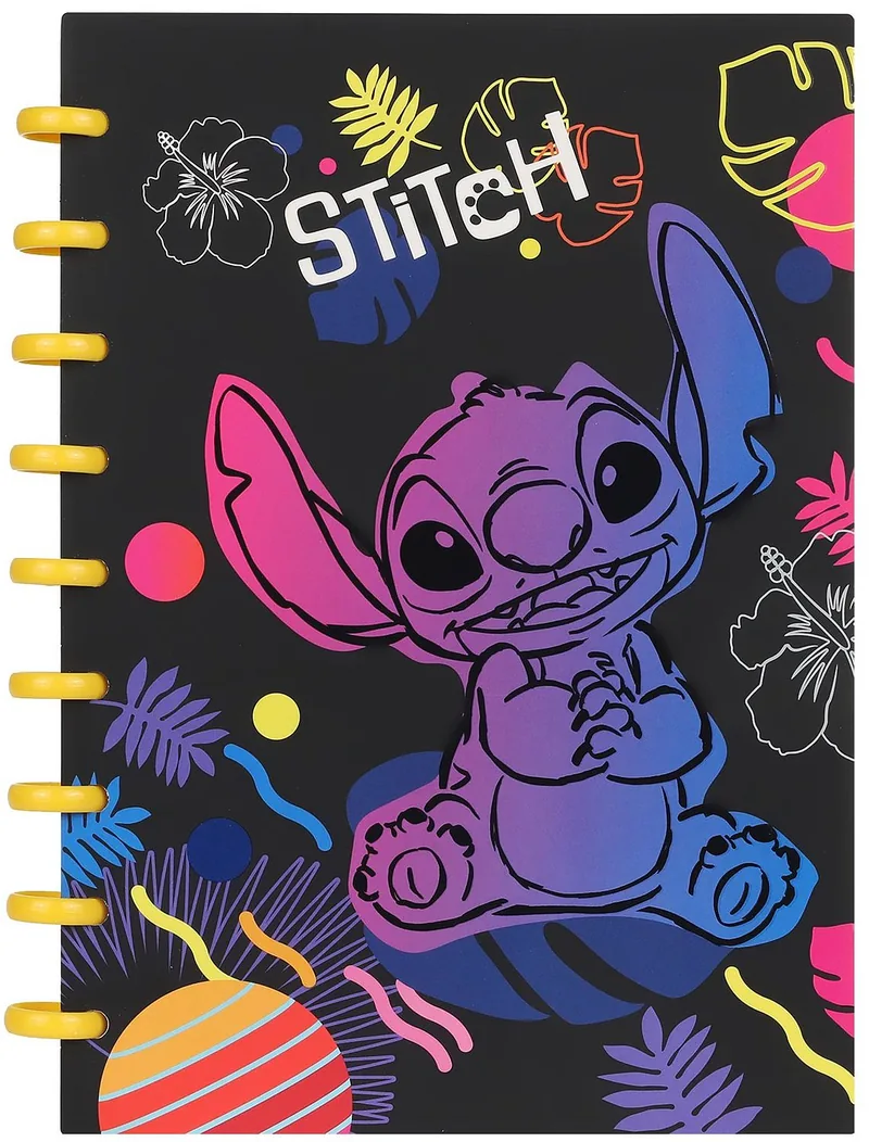 Caiet cu Spirala Cool Pack Disney Stitch B5 100 Foi Patrate Negru