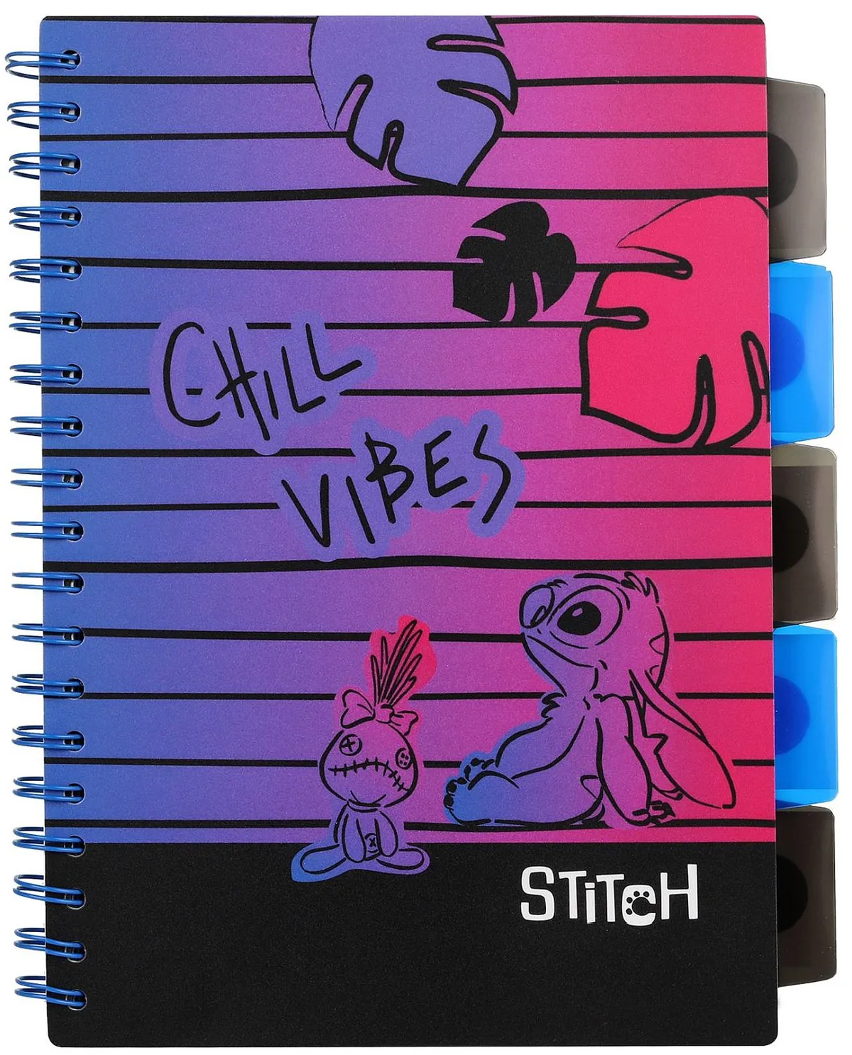 Caiet cu Spirala Cool Pack Stitch Chill Vibes B5 100 Foi Patrate