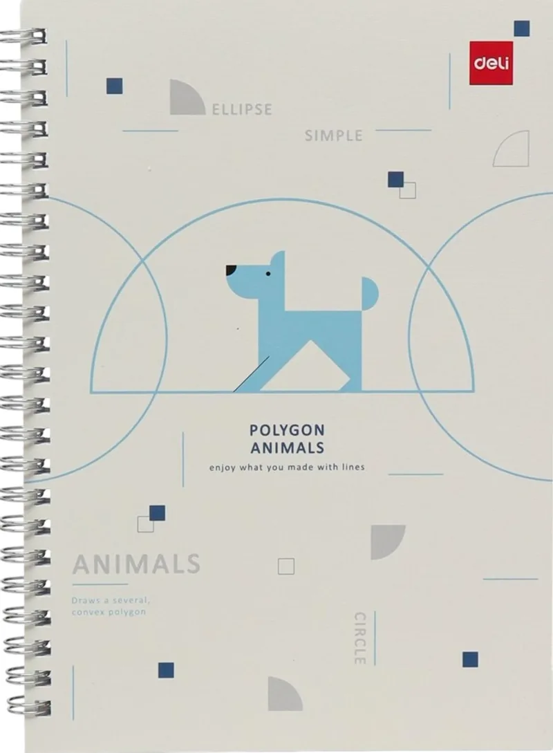 Caiet cu Spirala Deli Animale A5 60 Coli Asortiment