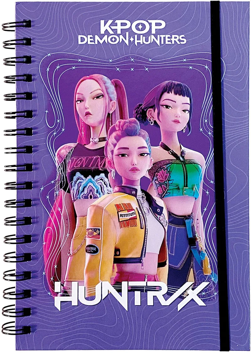 Caiet cu Spirala GIM K-Pop Demon Hunters Huntrix Lilac A5