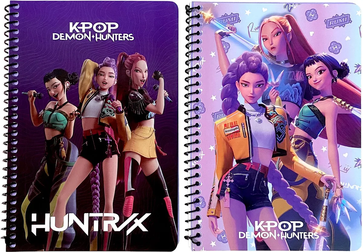 Caiet cu Spirala Gim K-Pop Demon Hunters Huntrix Lilac B5 70 Foi