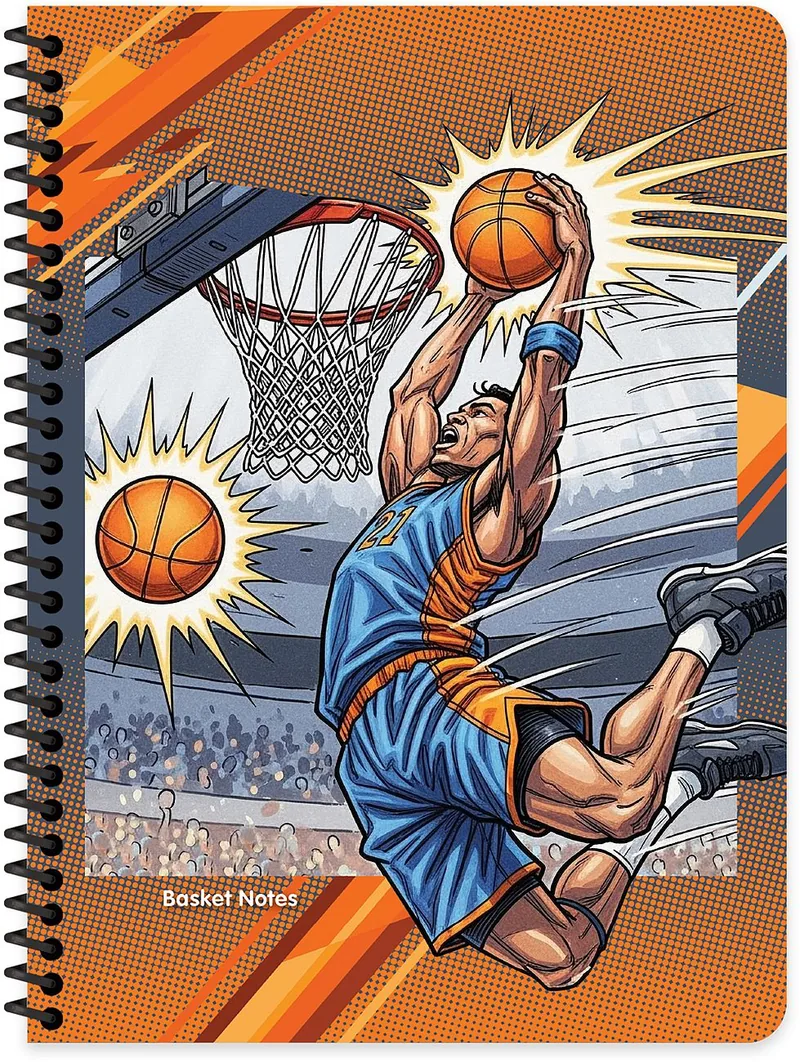 Caiet cu Spirala Keskin Color Basketball B5 80 Foi Sortiment