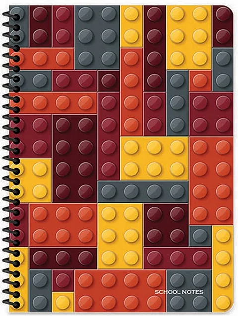 Caiet cu Spirala Keskin Color Blocks A4 80 Foi Rânduri Largi Sortiment