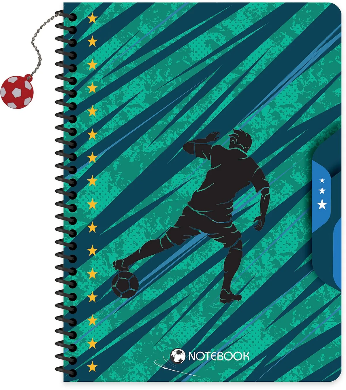 Caiet cu Spirala Keskin Color Football B5 80 Foi Linii Largi