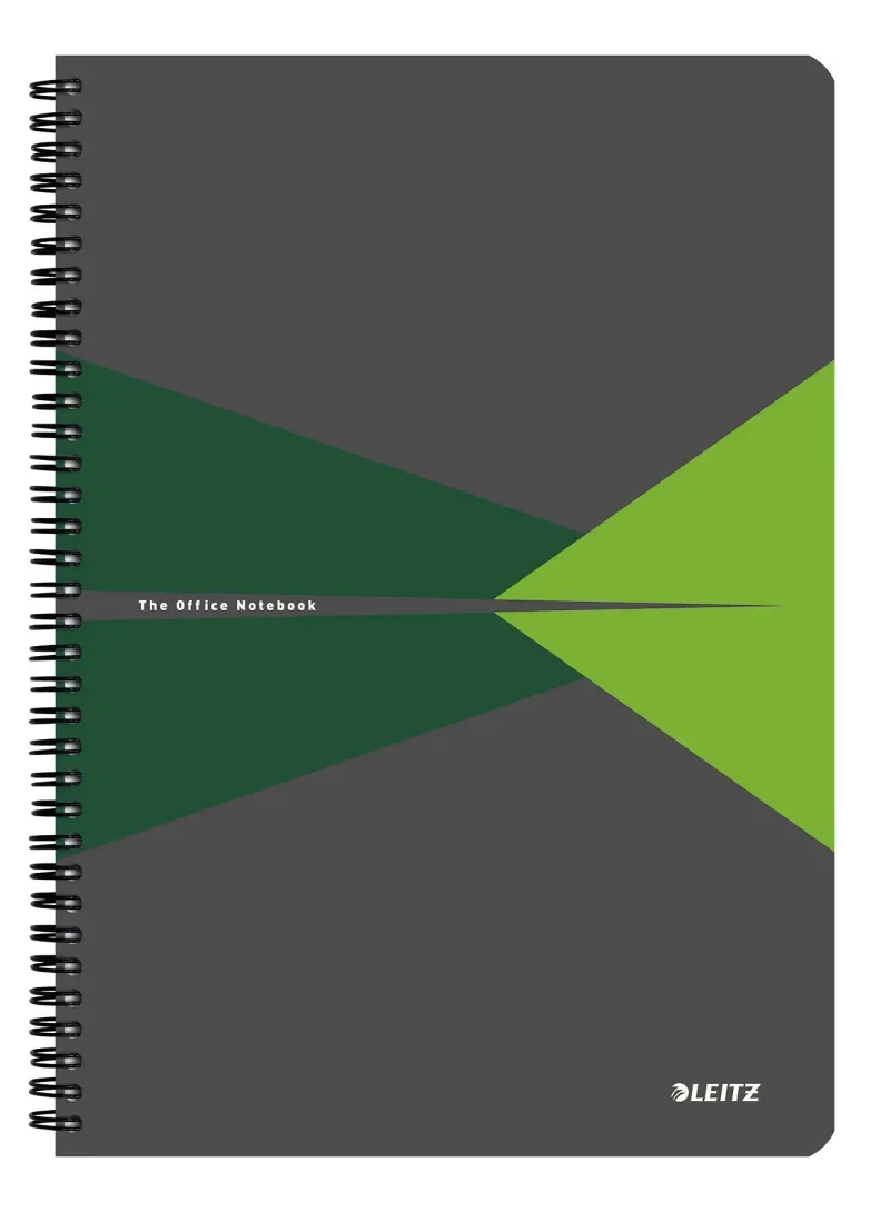 Caiet de Birou Leitz Office A4 90 File cu Spira Matematica Verde