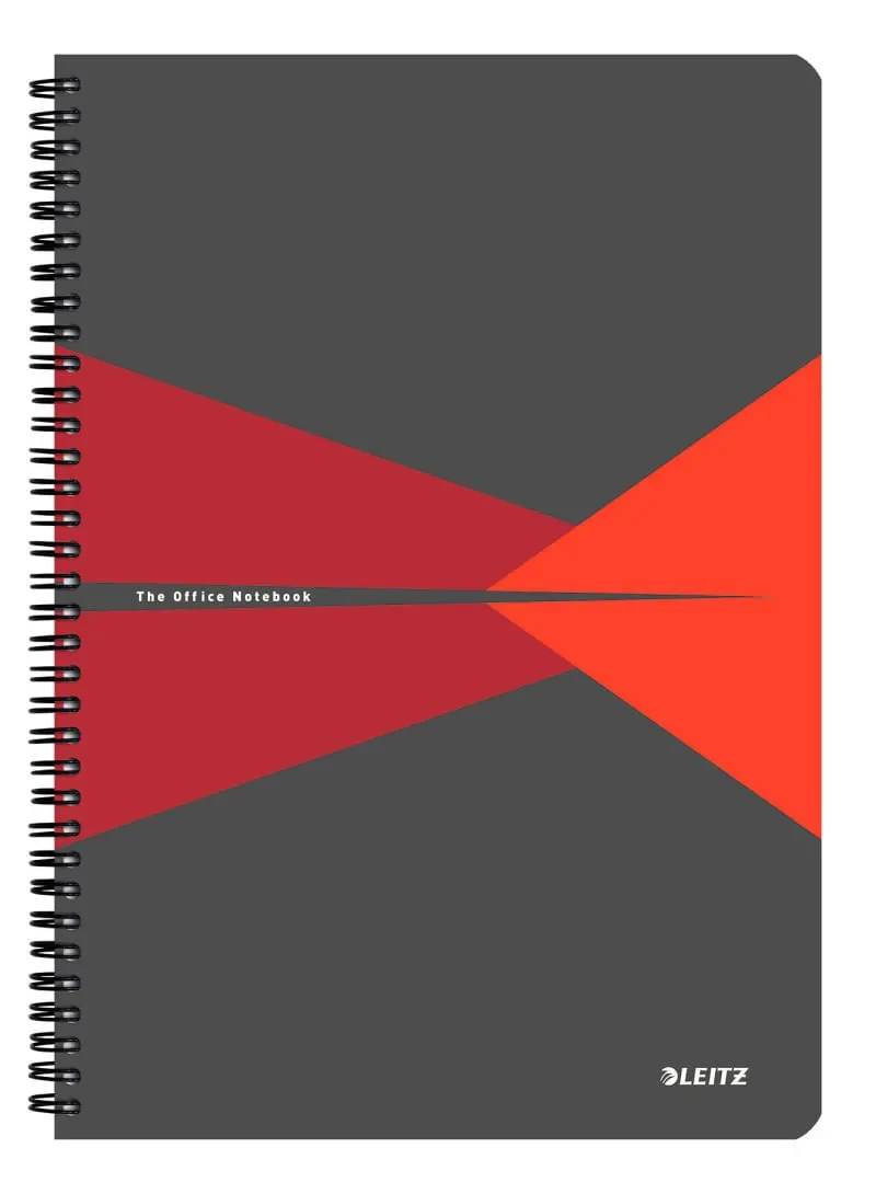 Caiet de Birou Leitz Office A4 90 File Matematica cu Spira Rosu