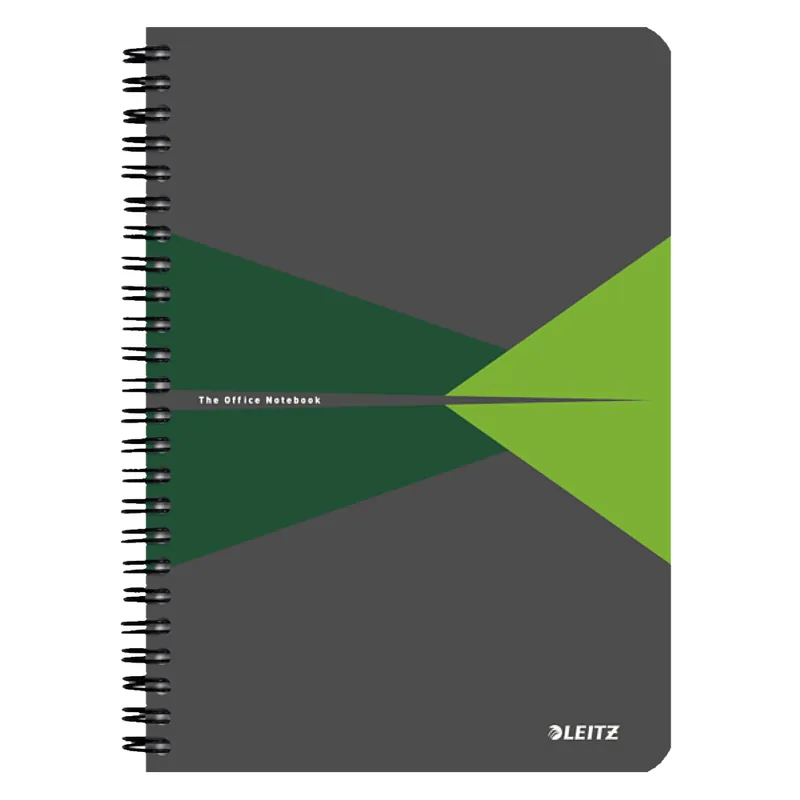 Caiet de Birou Leitz Office A5 90 File cu Spira Dictando Verde