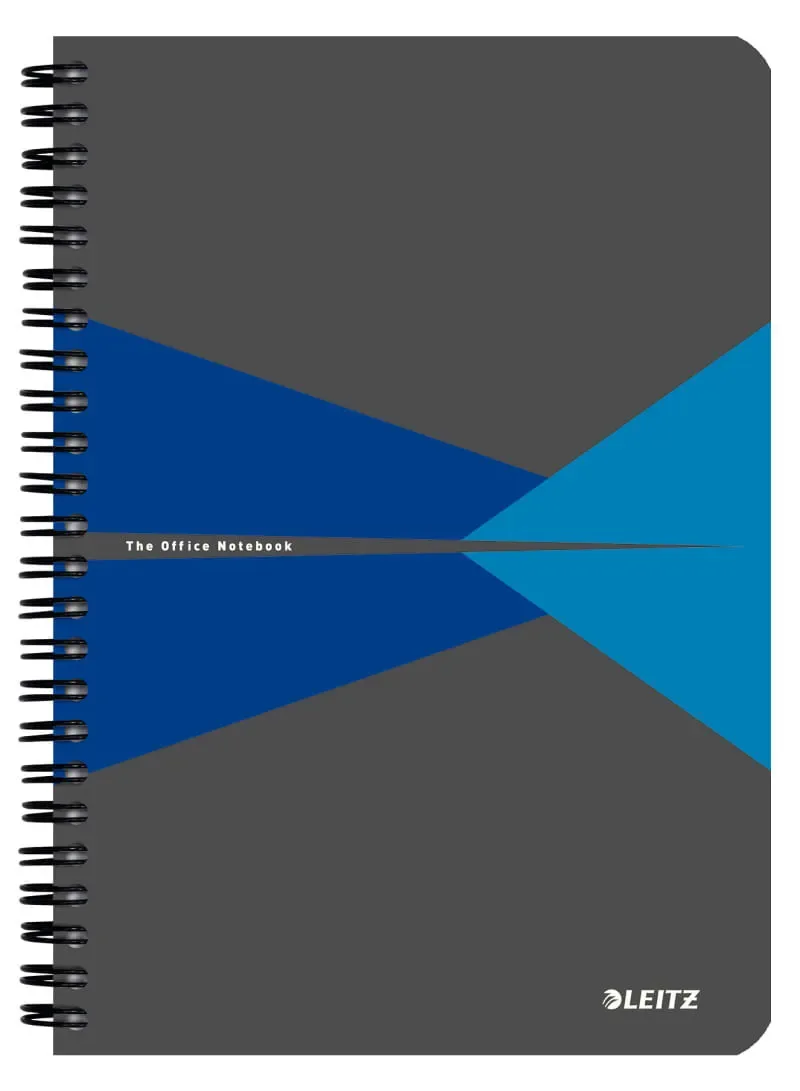 Caiet de Birou Leitz Office A5 90 File cu Spira Matematica Albastru