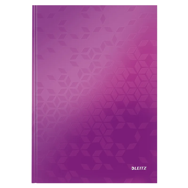 Caiet de Birou Leitz WOW A4 Coperta Dura 80 File Matematica Mov Metalizat