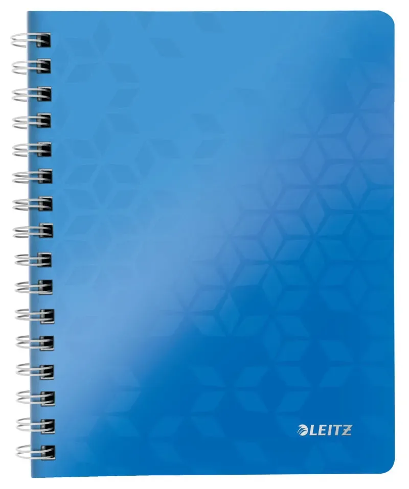 Caiet de Birou Leitz WOW A5 80 Coli cu Spira Matematica Albastru