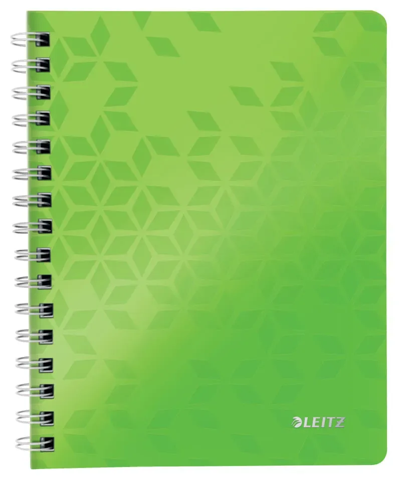 Caiet de Birou Leitz WOW A5 80 Coli Matematica cu Spira Lime