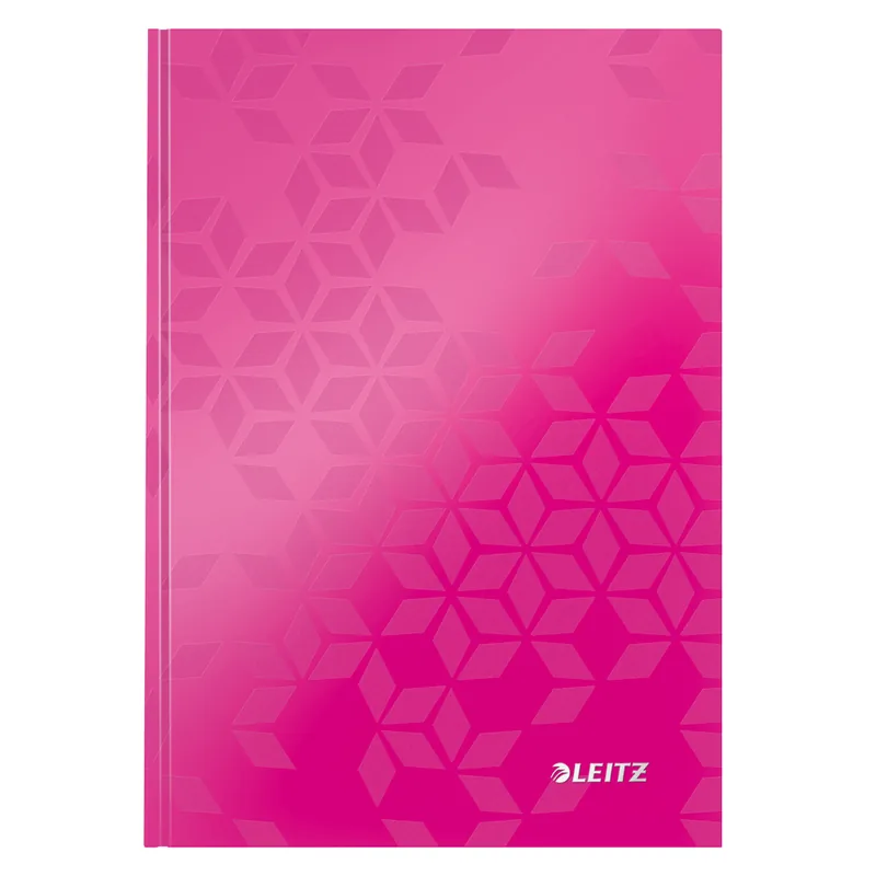 Caiet de Birou Leitz WOW A5 80 File Dictando Matematica Carton Laminat Roz
