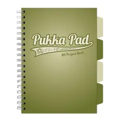 Caiet de Matematica Pukka Pad Project Book B5 200 File Kaki