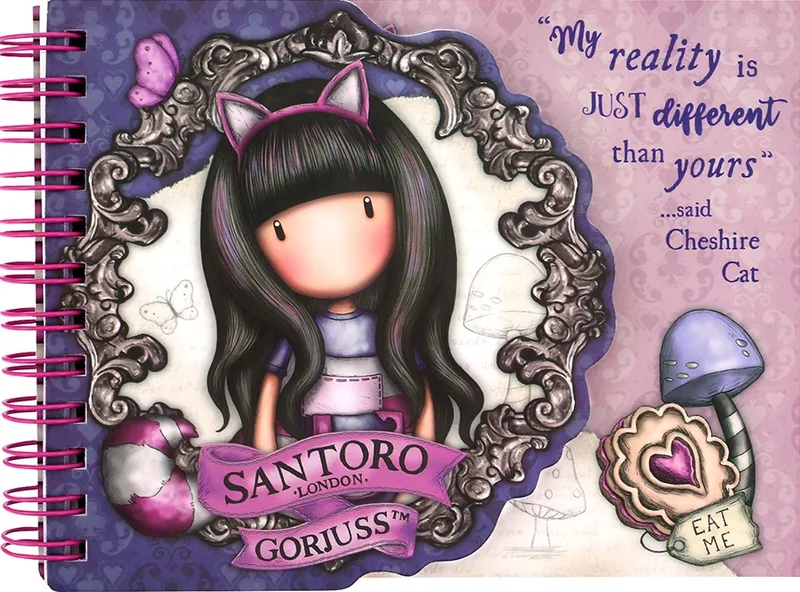 Caiet de Note Santoro Gorjuss Cheshire Cat Spiralat