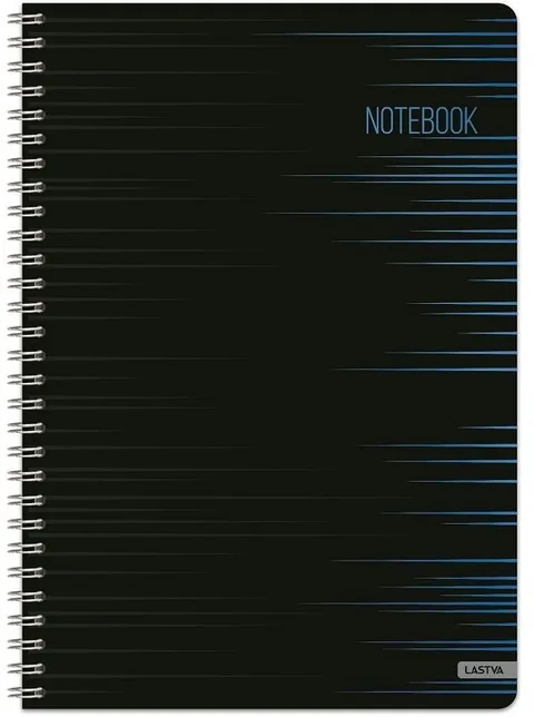 Caiet de Notite Lastva Dark A5 100 Coli Linii Largi Spirala Asortiment